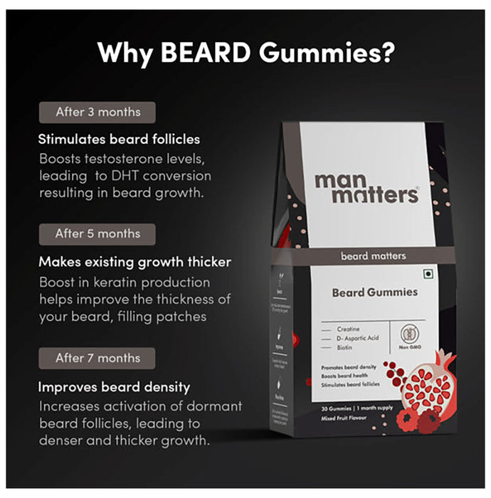 Man Matters Beard Gummies Mixed Fruit