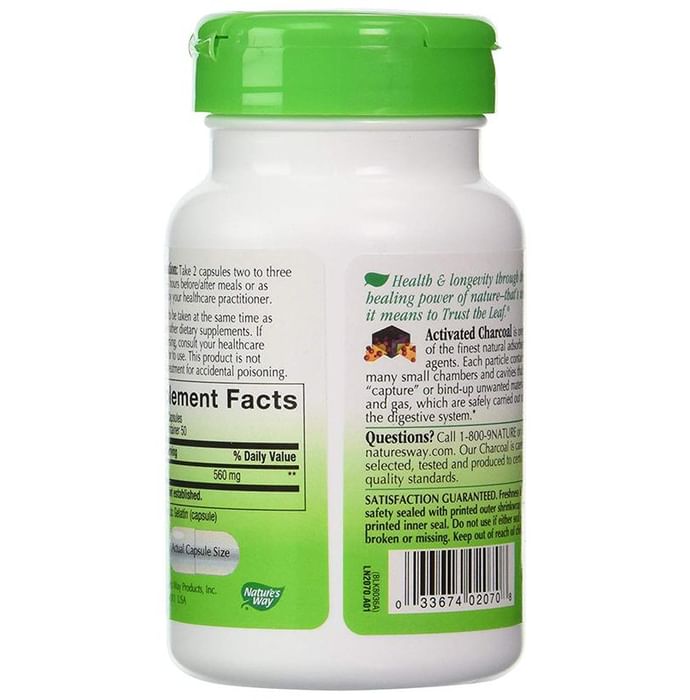 Nature's Way Charcoal Activated 280mg Capsule