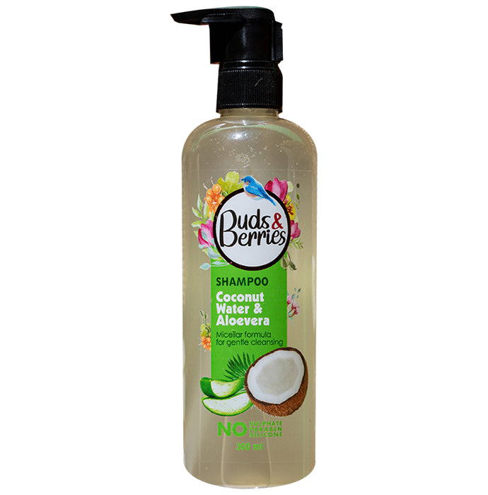 Buds & Berries Micellar Formula For Gentle Cleansing Shampoo Coconut & Aloe Vera - Classic Derma