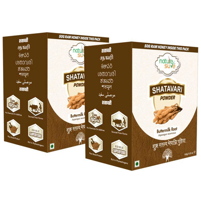 Nature Sure Shatavari Powder (100gm Each) with 50gm Raw Honey Free - Classic Derma