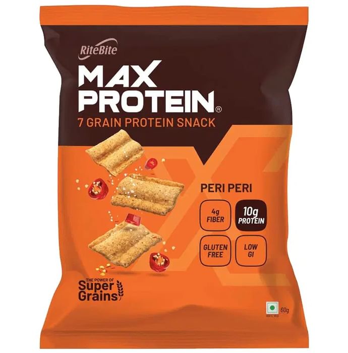 RiteBite Max Protein Chips (60gm Each) Peri Peri - Classic Derma