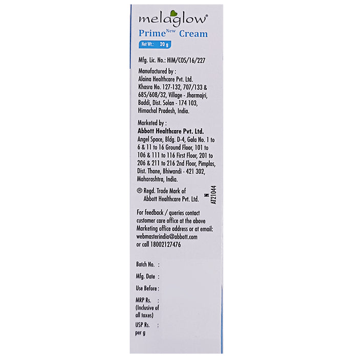 Melaglow Prime Depigmenting Cream | Paraben, Sulphate & Fragrance Free