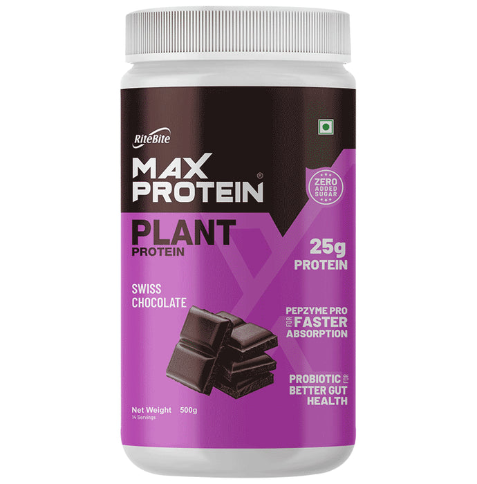 Ritebite Max Protein Plant Powder Swiss Chocolate - Classic Derma