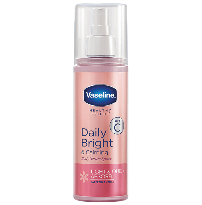 Vaseline Daily Bright & Calming Body Serum Spray Vitamin C | Light & Quick Absorb | Saffron Extract - Classic Derma