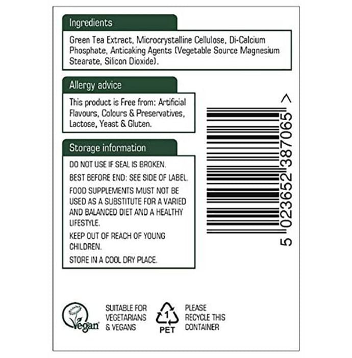 Natures Aid Green Tea 10000mg Tablet - Classic Derma