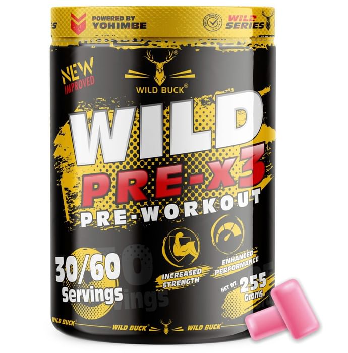 Wild Buck Wild Pre-X3 Pre-Workout Sour Gummies - Classic Derma