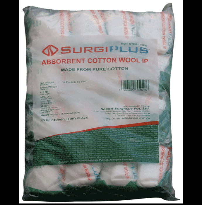 Surgiplus Absorbent Cotton (8gm Each) - Classic Derma