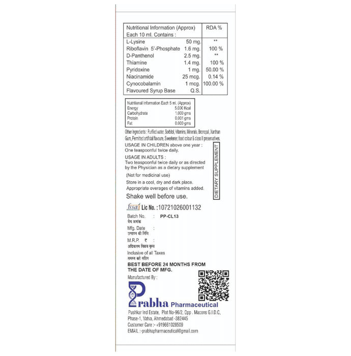 Multivit L Syrup Mix Fruit