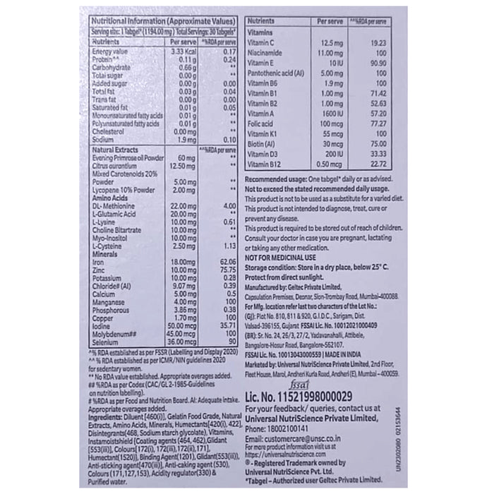 Multivite Woman Health Supplement Softgel with Essential Vitamins & Minerals