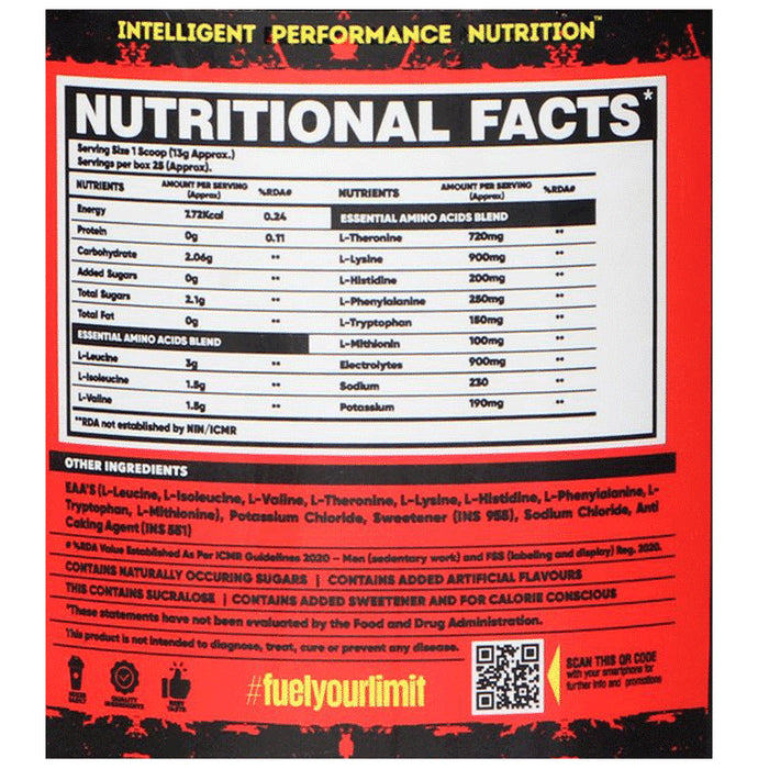 Muscle Throne L-Leucine Pre Workout EAA Powder Black Current