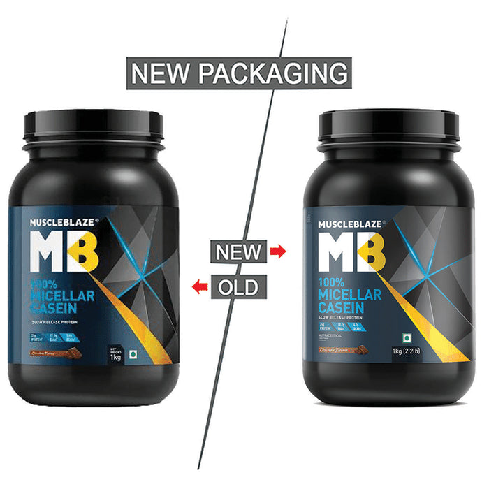 MuscleBlaze 100% Micellar Casein Slow Release Protein Powder | For Muscle Support | Chocolate