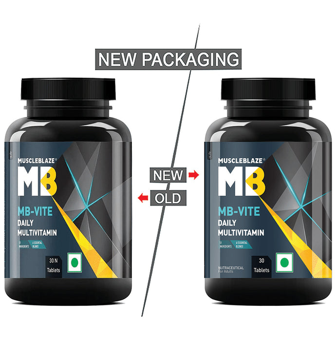 MuscleBlaze MB-Vite Multivitamin | With Amino Acids, Pre & Probiotic Blend | For Energy, Gut Health & Immunity | Tablet