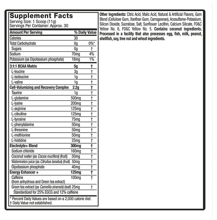 Muscletech Essential Series Platinum Amino+ Energy Tropical Mango