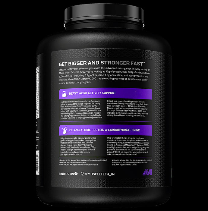 Muscletech Mass Tech Extreme 2000 Powder Triple Chocolate Brownie