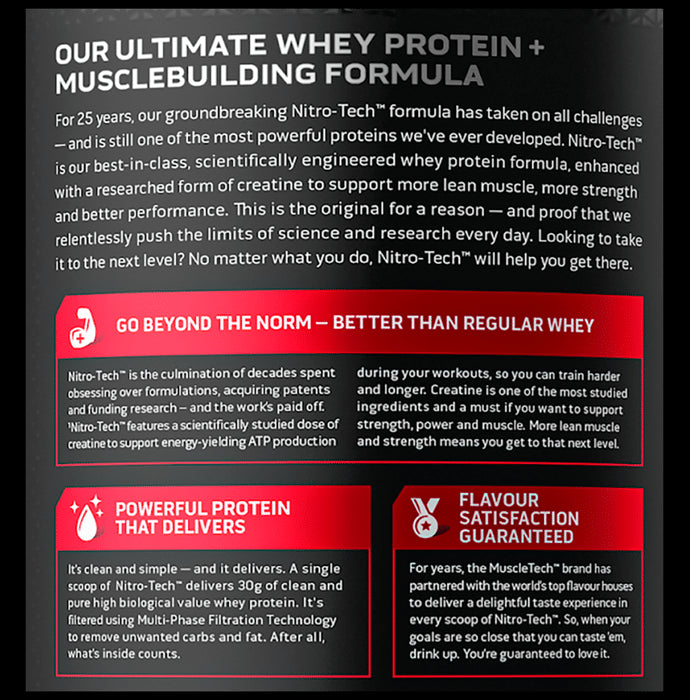 Muscletech Nitrotech Whey Protein Powder Cookies & Cream