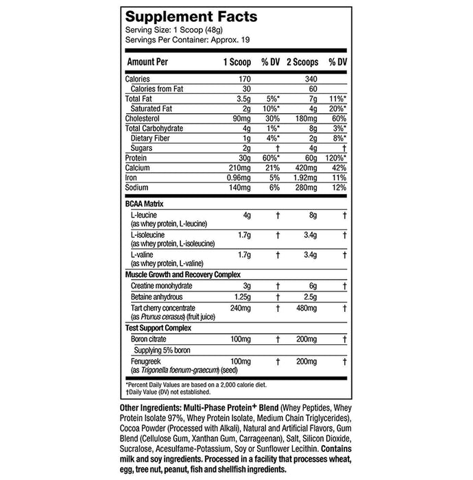 Muscletech Performance Series Nitro Tech Power Ultimate Muscle-Amplifying Protein Powder Triple Chocolate Supreme