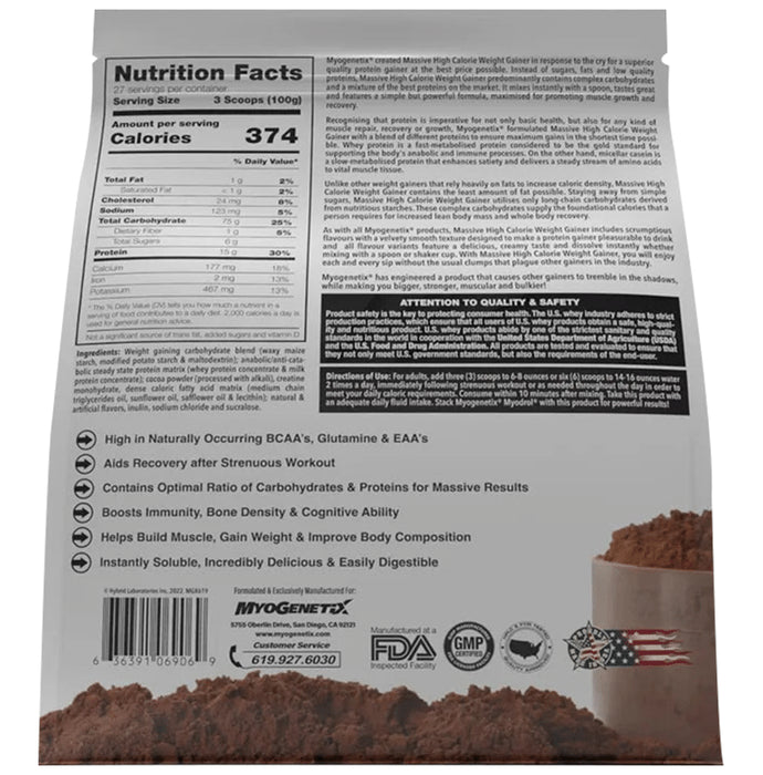 Myogenetix Massive High Calorie Weight Gainer Platinum Series Powder