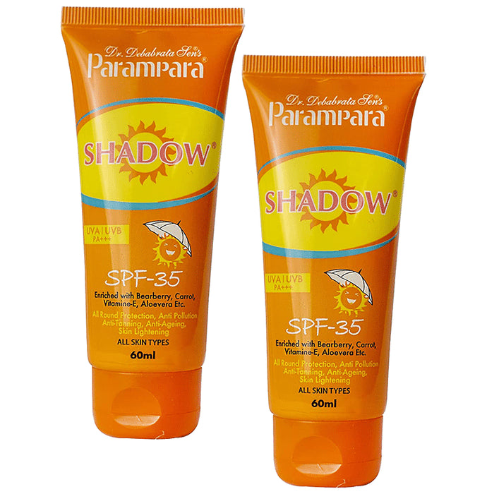Parampara Ayurved Shadow Sunscreen (60ml Each) SPF 35 - Classic Derma