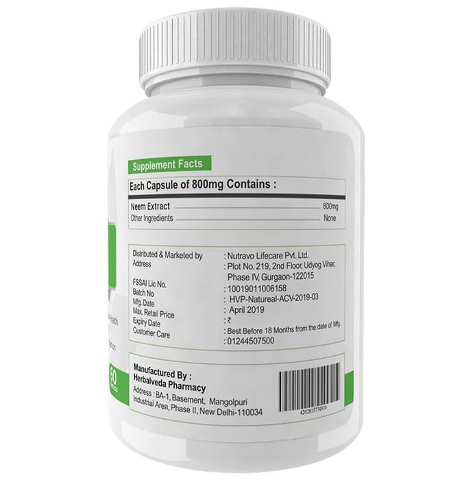 Natureal Neem Extract 800mg Capsule