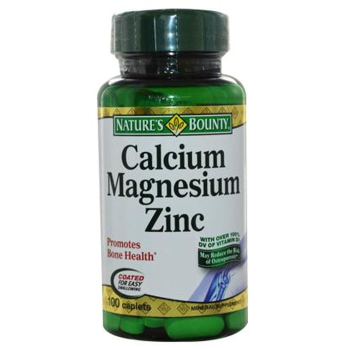 Nature's Bounty Calcium Magnesium Zinc Caplet - Classic Derma