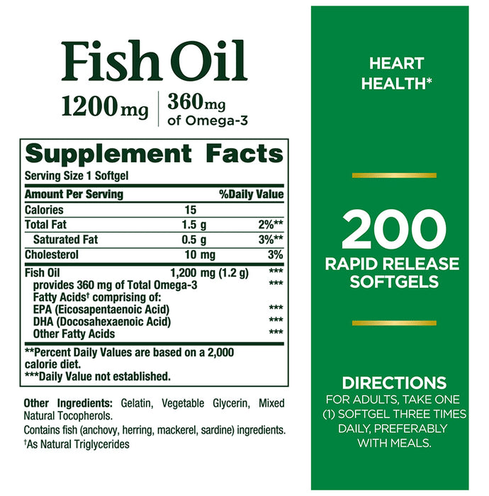Nature's Bounty Fish Oil Rapid Release Softgels
