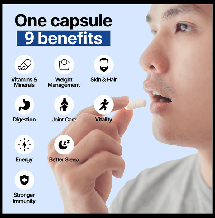 Nature's Island Multivitamin for Men with Lycopene, Ginseng & Green Tea Extract | For Energy, Skin, Hair, Stamina & Joints | Capsule