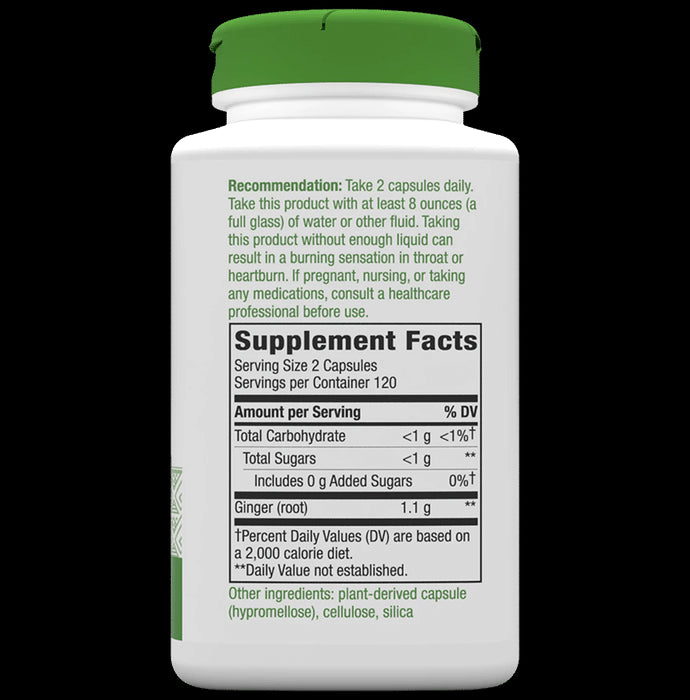 Nature's Way Ginger Root 1100mg Vegan Capsules
