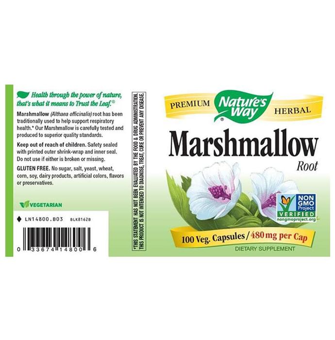 Nature's Way Marshmallow Root 480mg Vegetarian Capsule