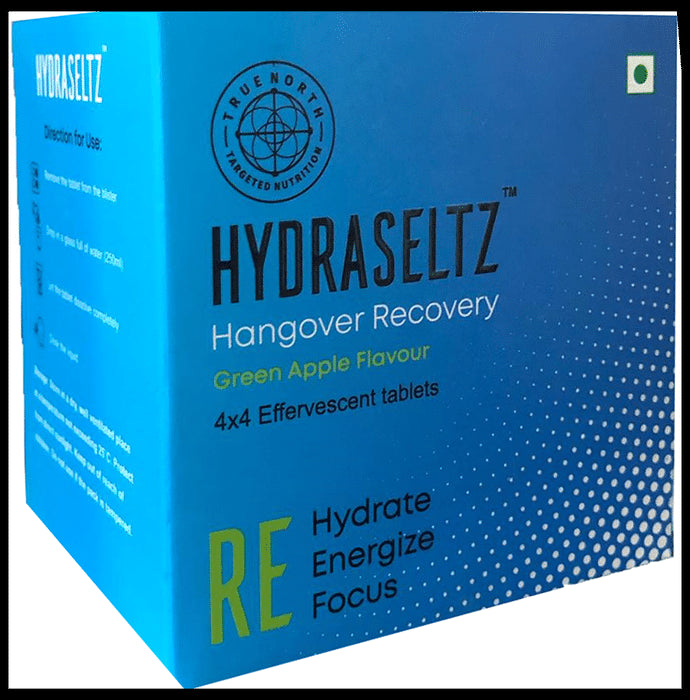 Hydraseltz Hangover Recovery Green Apple Effervescent Tablet - Classic Derma