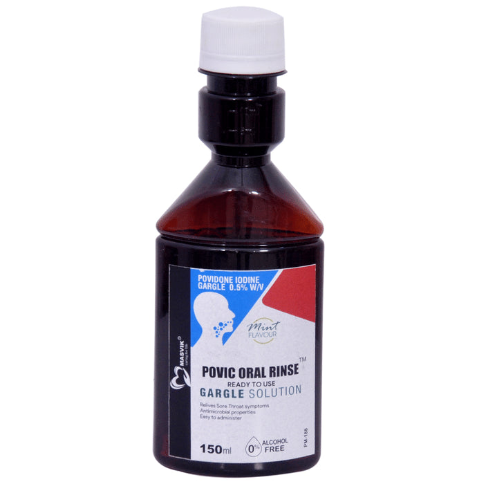 Masvik Povic Oral Rinse Ready to Use Gargle Solution - Classic Derma