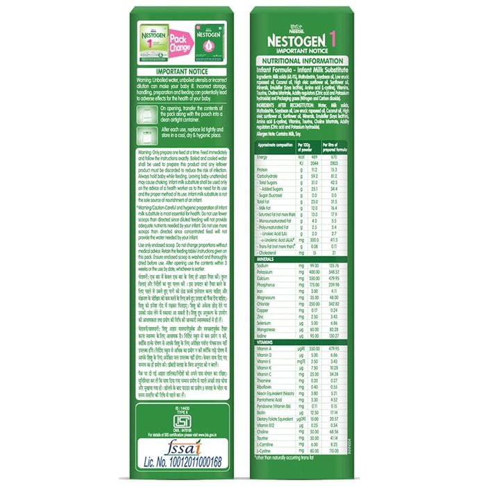 Nestle Nestogen 1 Infant Formula with Protein, Iron, Vitamin A & C | Powder