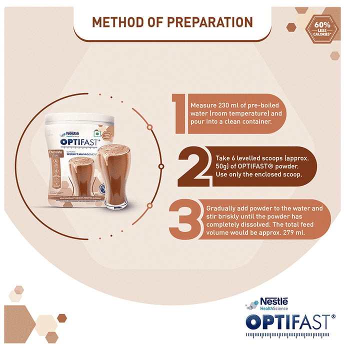 Nestle Optifast with Protein, Fibre, Vitamins & Minerals for Weight Management | Flavour Chocolate