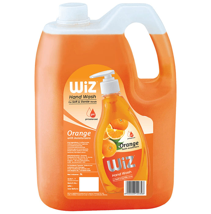 Wiz pH Balanced Hand Wash Refill Pack (5L Each) Orange - Classic Derma