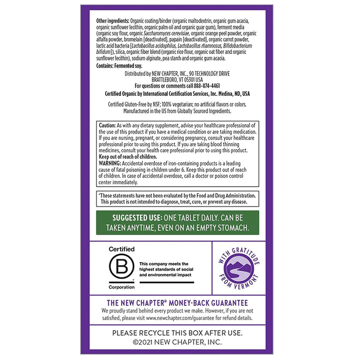 New Chapter One Daily Every Woman's Multivitamin Vegetarian Tablet