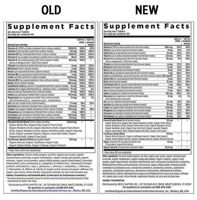 New Chapter Perfect Prenatal Multivitamin Vegetarian Tablet