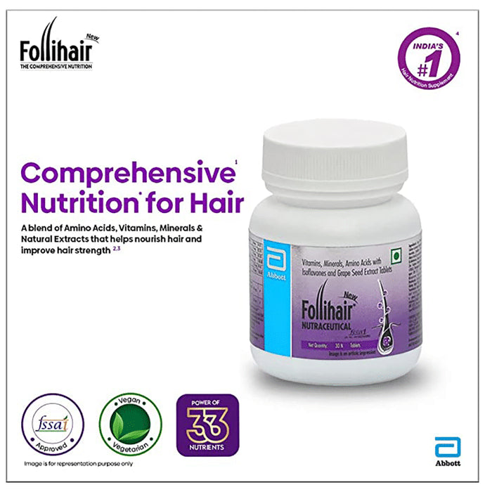 New Follihair Tablet for Hair Strength & Nourishment (30 Each)