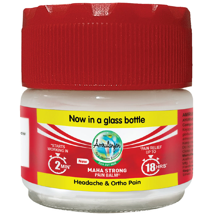 Amrutanjan Maha Strong Pain Balm | Helps Relieve Headache, Knee Pain, Shoulder Pain, Back Pain & Neck Pain