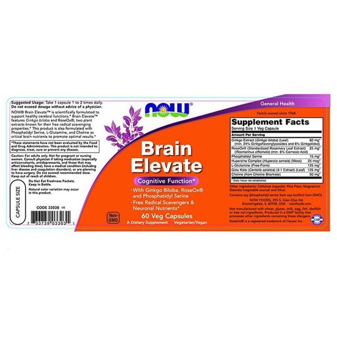 Now Foods Brain Elevate Veg Capsule