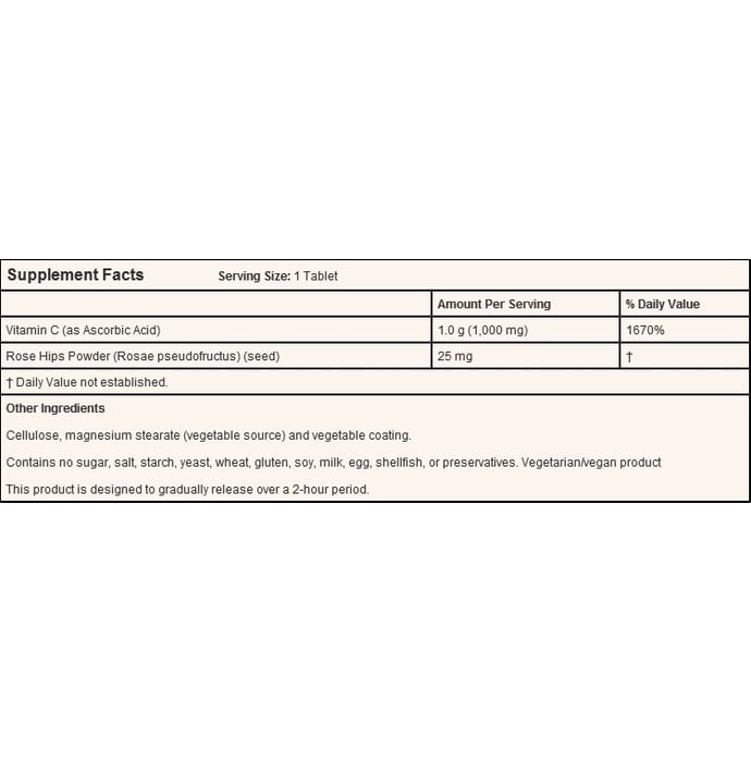 Now Foods C-1000 with Rose Hips Sustained Release Tablet