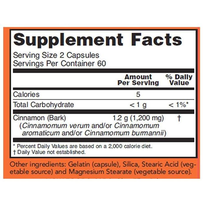 Now Foods Cinnamon Bark 600mg Capsule