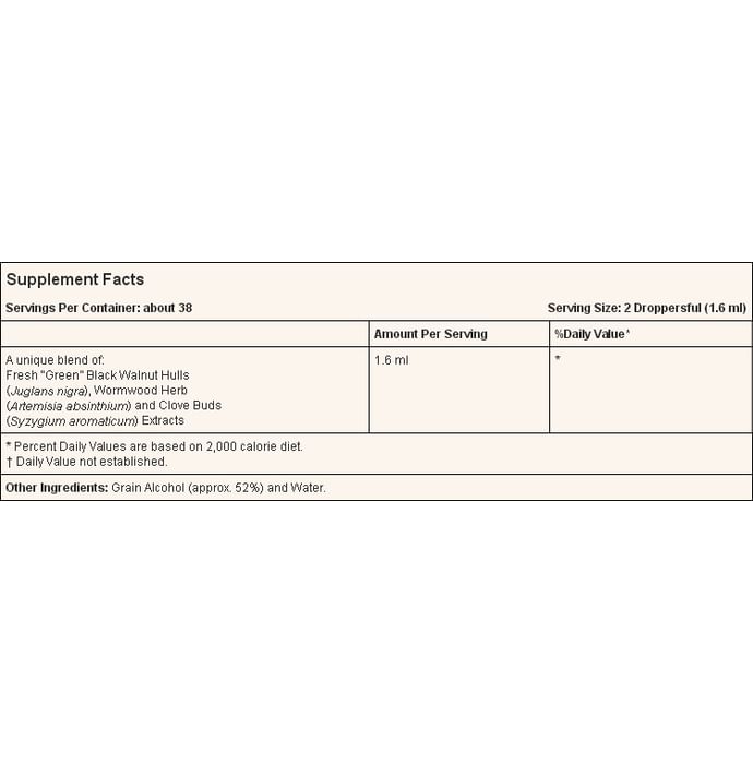 Now Foods Fresh Green Black Walnut Wormwood Complex