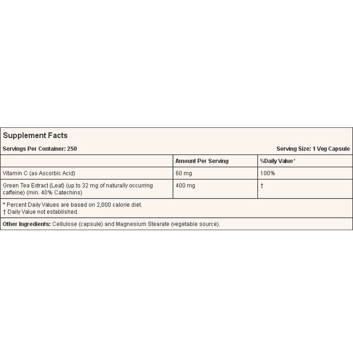 Now Foods Green Tea Extract 400mg Veg Capsule