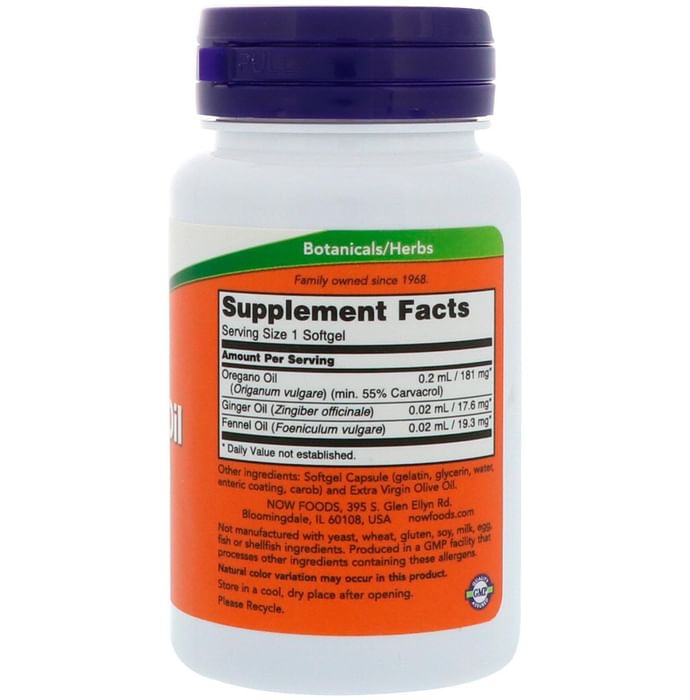 Now Foods Oregano Oil Softgels