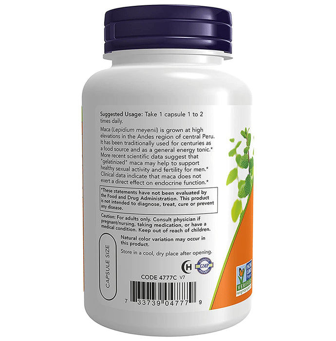 Now Foods Raw Maca 750mg Veg Capsule
