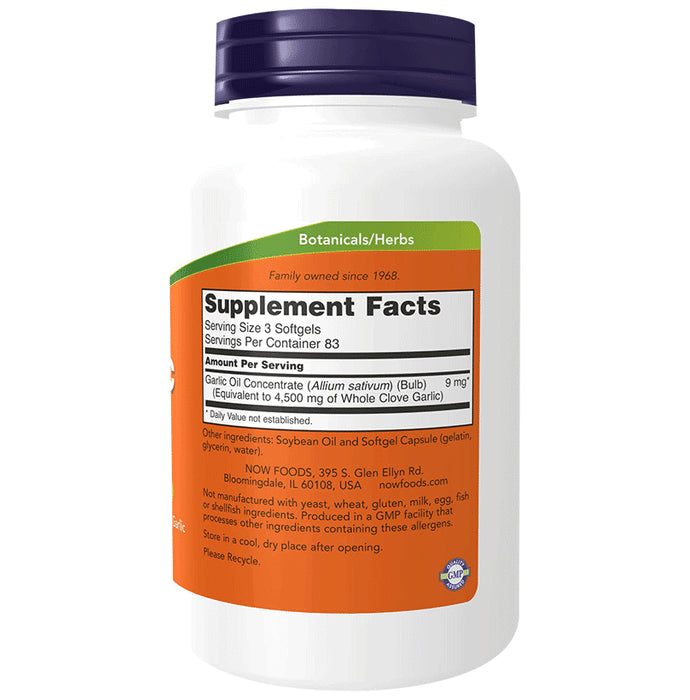 Now Garlic Oil 1500 mg Softgels