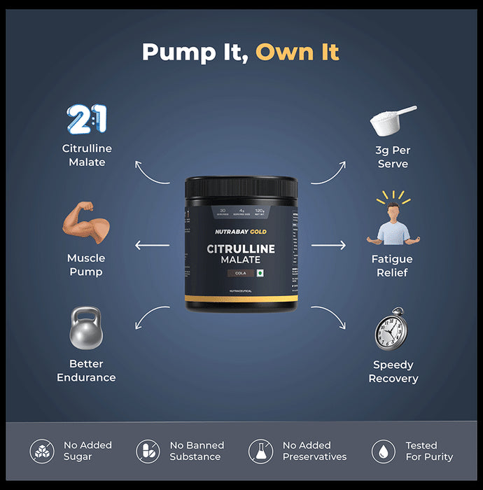 Nutrabay Gold Citrulline Malate Powder Cola