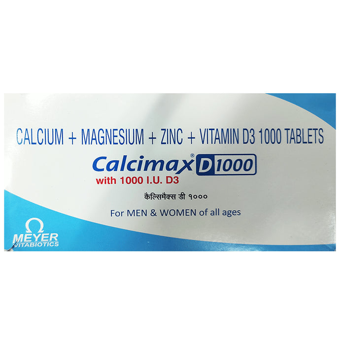 Calcimax D 1000mg Tablet - Classic Derma