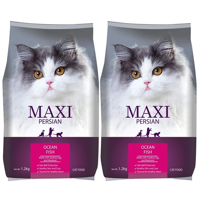 Maxi Persian Dry Cat Food Ocean Fish (1.2kg Each) Buy 1 Get 1 Free - Classic Derma