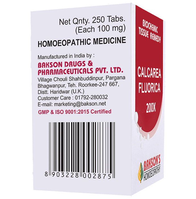 Bakson's Homeopathy Calcarea Fluorica Biochemic Tablet 200X