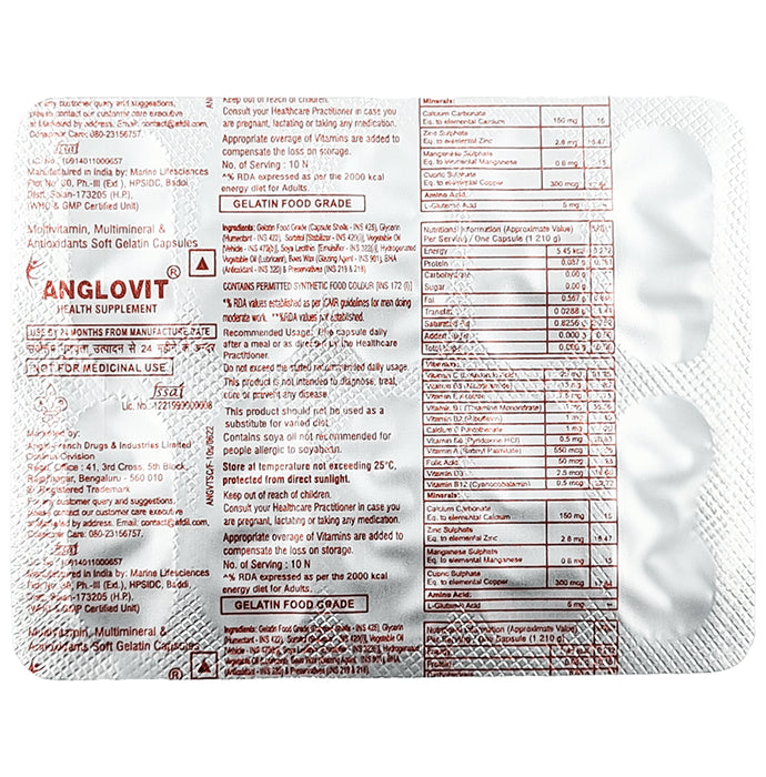 Anglovit Soft Gelatin Capsule